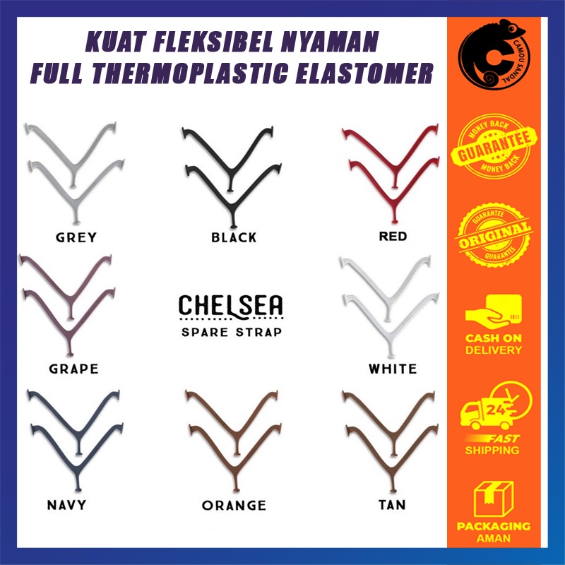 Tali Strap Sandal Sendal Jepit Cadangan Camou Camau Camao Camao Chelsea