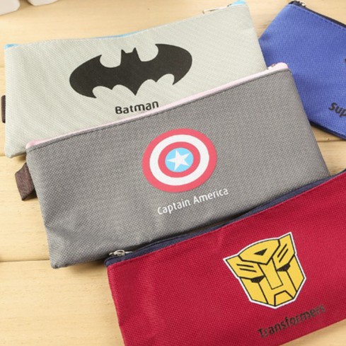 MURMURE.ID | TEMPAT PENSIL KOTAK PENSIL SUPERHERO TRANSF0RMER SUPERM4N B4TMAN PC022-C4PTAIN AMER1CA