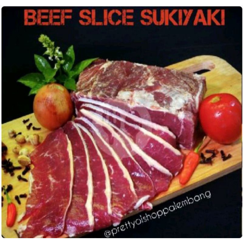 

DAGING SLICE SUKIYAKI / YAKINIKU TANPA LEMAK 500 GRAM - FC FROZEN FOOD PALEMBANG