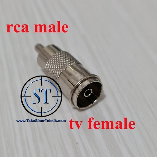 Konektor Sambungan Cover Jack Rca To Jack Antenna Tv Male Female Adapter RF Coaxial Connector BA-111