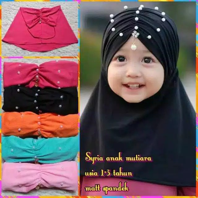 jilbab /hijab bayi mutiara anting