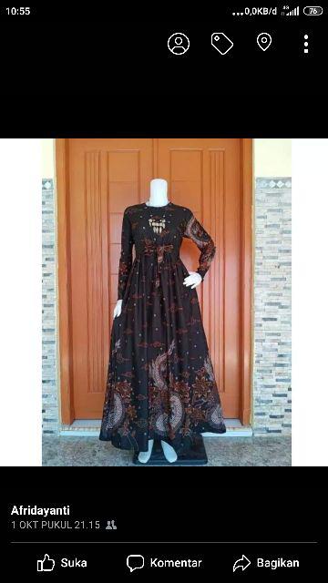 Gamis Batik Manggar Padi Sekar Cantik Kubis Kipas Daun Kupu Nadine Gendis Kawung Termurah