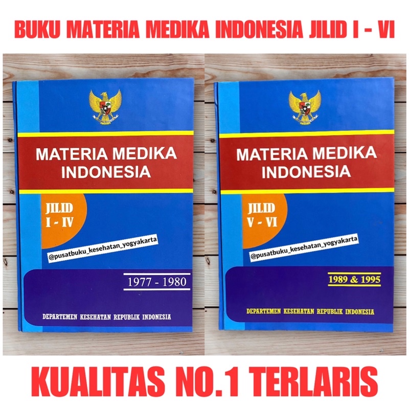 MATERIA MEDIKA INDONESIA JILID 1-6 (MMI) HARD COVER