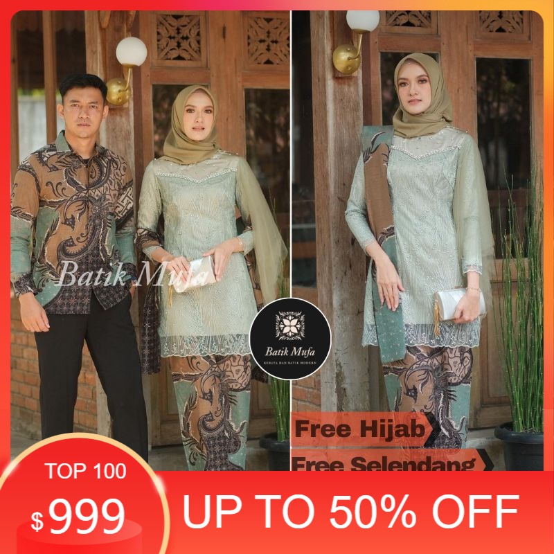 Promo % Couple VEkA Sage Green kebaya couple kEBAYA MODERN kebaya wisuda terbaru kebaya tunangan lam