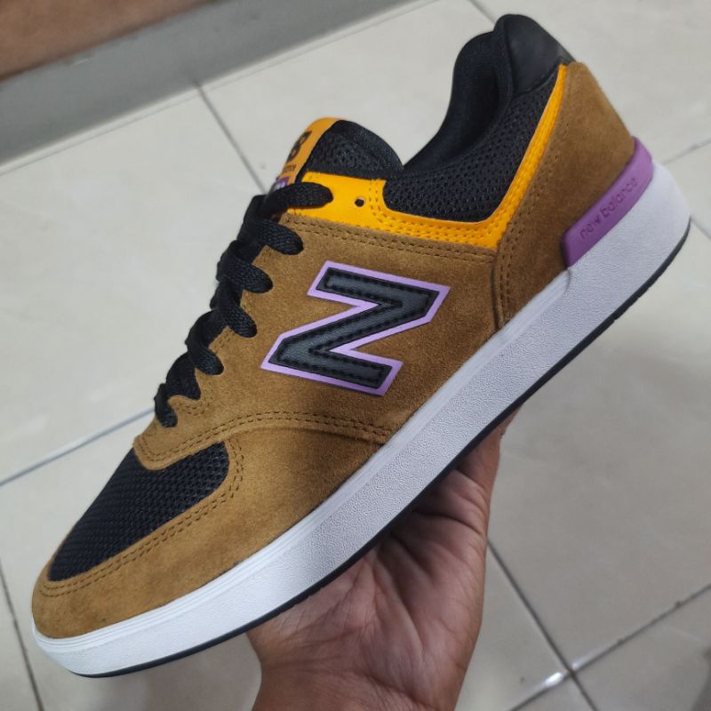 Sepatu sneakers pria skate original New Balance Numeric 574 yellow