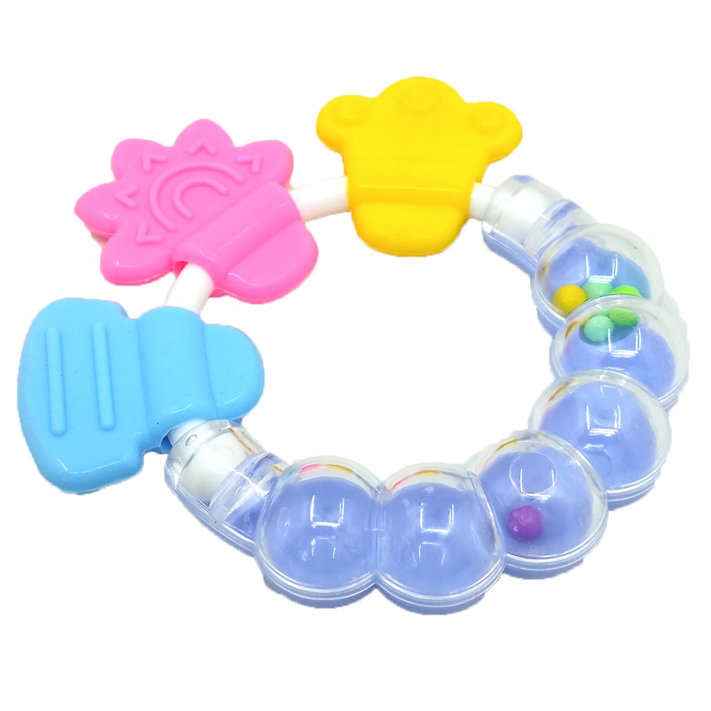 Rattle Teether Gelang Gigitan Bayi Mainan Empeng Bunyi Krincingan