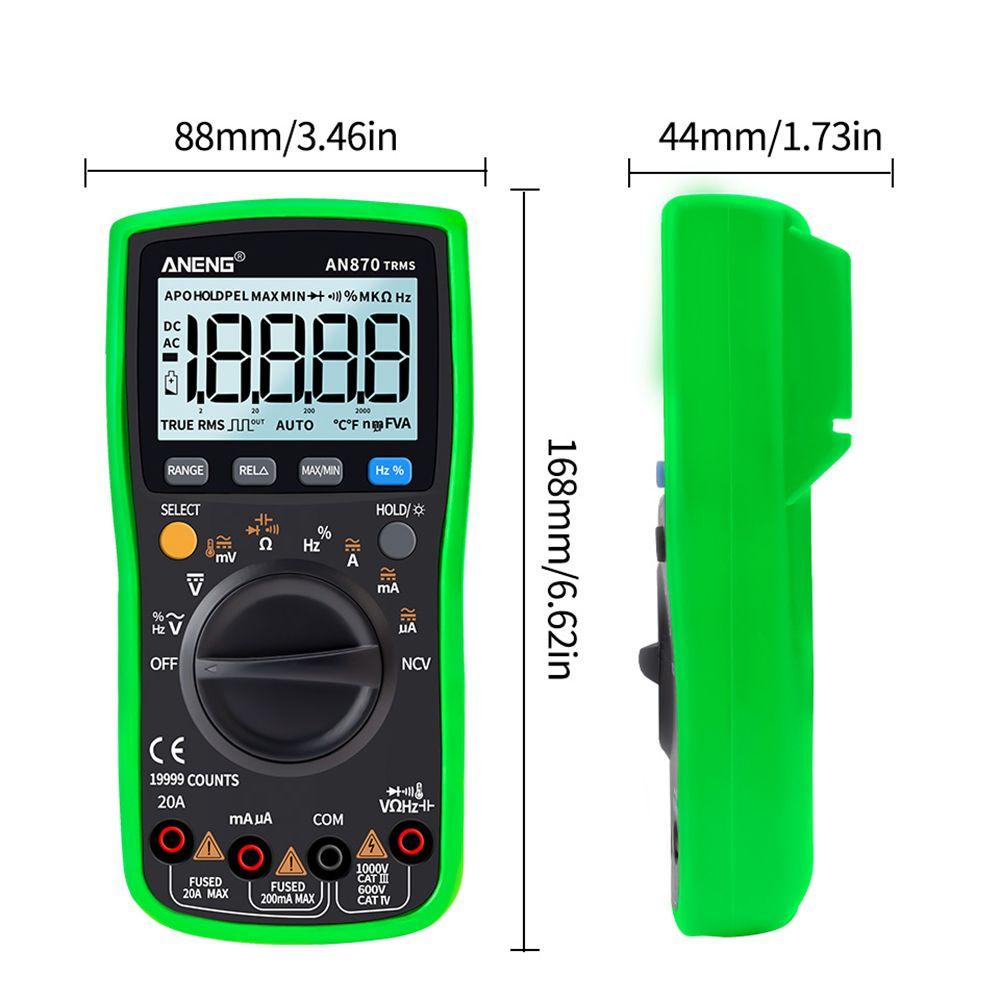 POPULAR Populer Digital Smart Multimeter Multifungsi 19999hitungan AC/DC Digital Profesional Meter