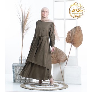 Nara Dress | Fashion Muslim Gamis Bahan Torri | Amie Collection Hijab
