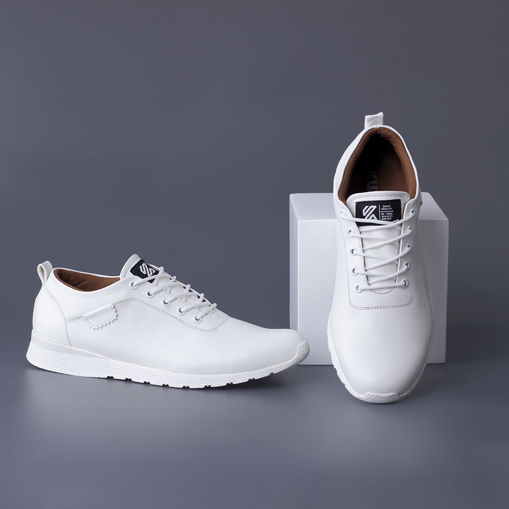 Kuzatura Sepatu Oxford Pria Putih Sneakers Formal Casual Pantofel Keren Kekinian Original 100% 047