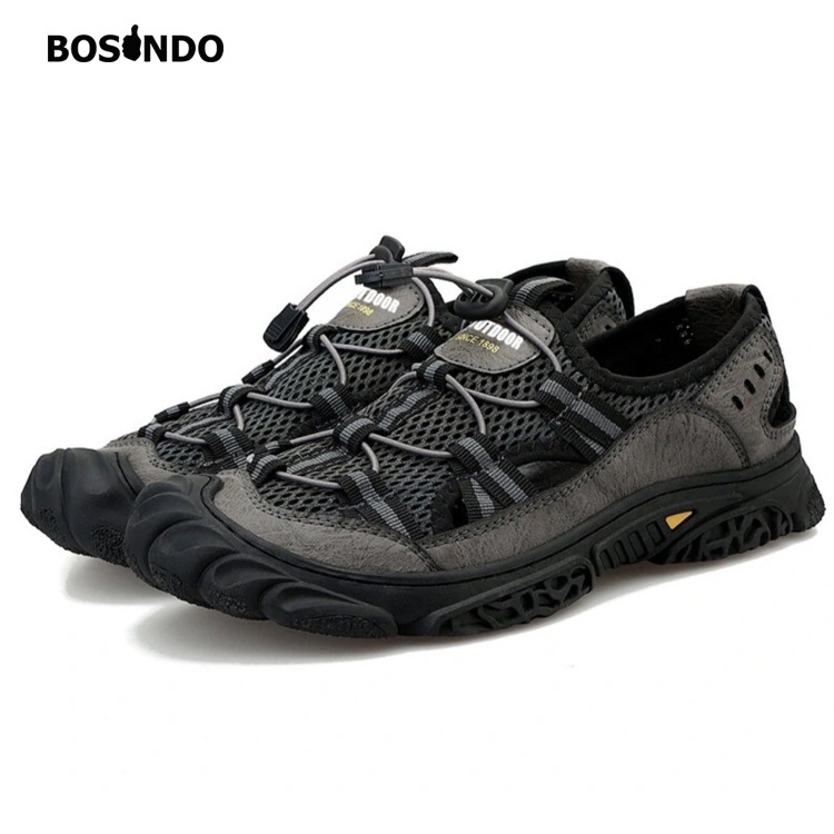 BOSINDO✔ B28 sendal gunung hiking pria kulit import/sepatu sneakers gunung hiking pria  impor