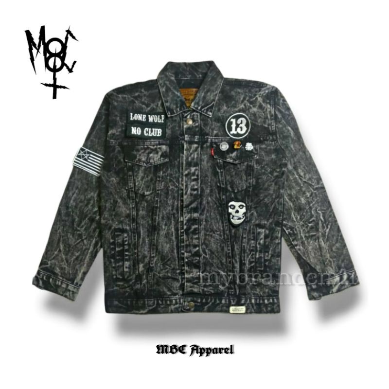 MBC DENIM JACKET BLACK WASH JEANS/ JAKET WASHING LONE WOLF NO CLUB / MISFITS BMTHNYA