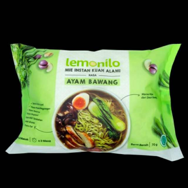 LEMONILO MIE AYAM BAWANG HALAL - TANPA PENGAWET FREE  BOX PEMBELIAN 20PCS 