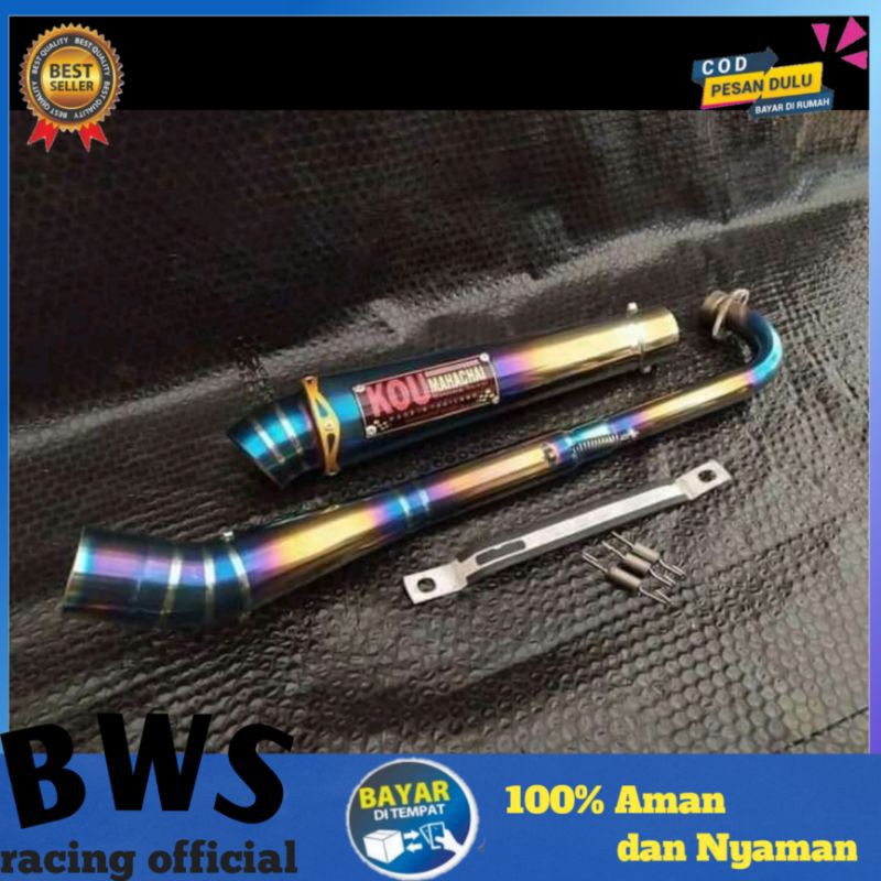 knalpot kou bluemoon Jupiter Supra x 125 Vega Blade kharisma