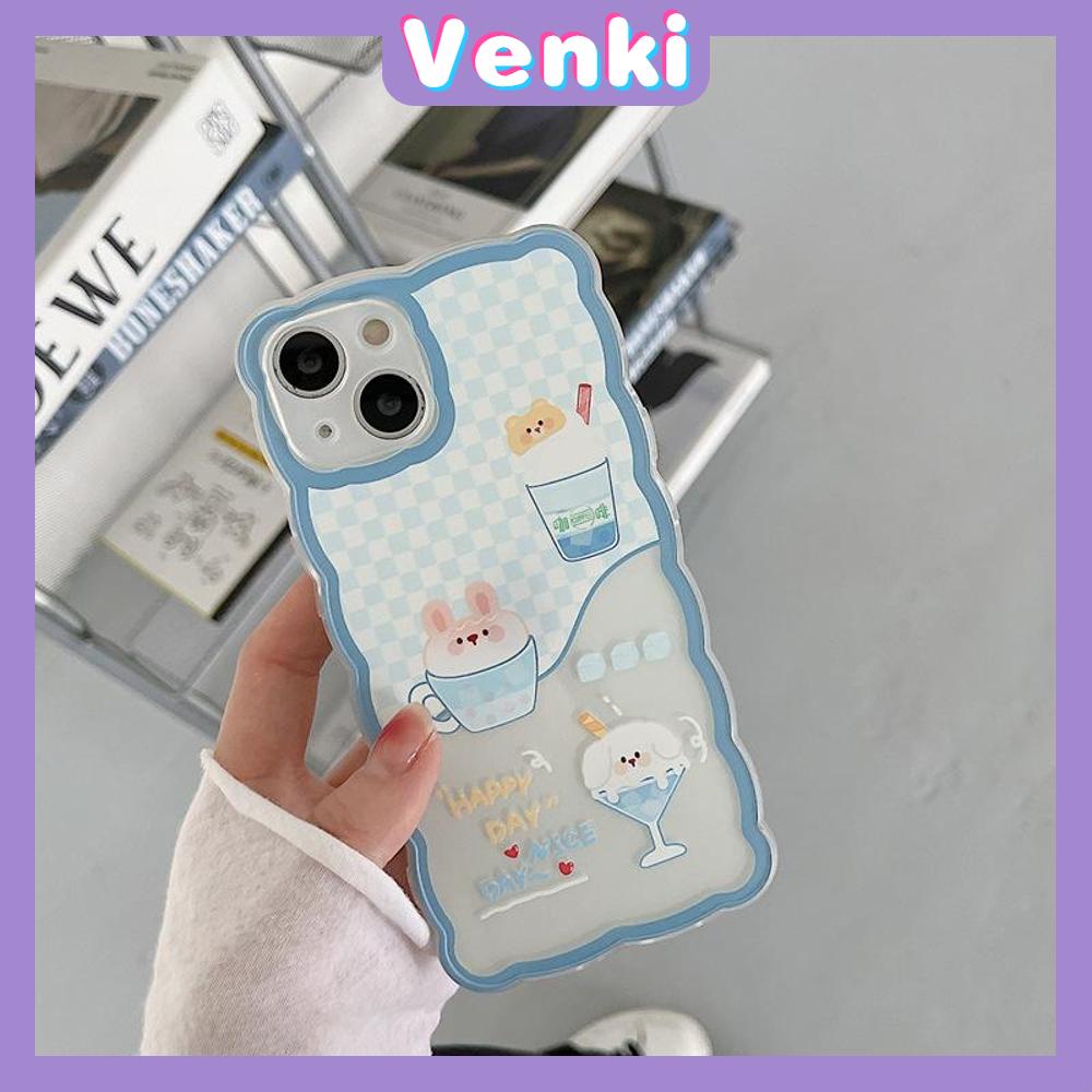 iPhone Case Silicone Soft Case Clear Case Wave Airbag Shockproof Camera Cover Protection Cartoon Cute Compatible For iPhone 11 iPhone 13 Pro Max iPhone 12 Pro Max iPhone 7 Plus xr