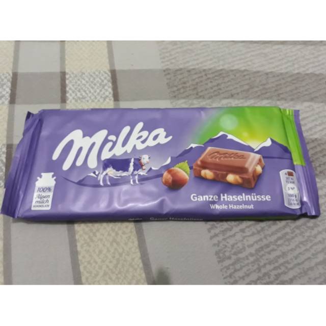 Coklat MILKA Whole Hazelnut Utuh ORIGINAL JERMAN 100gr