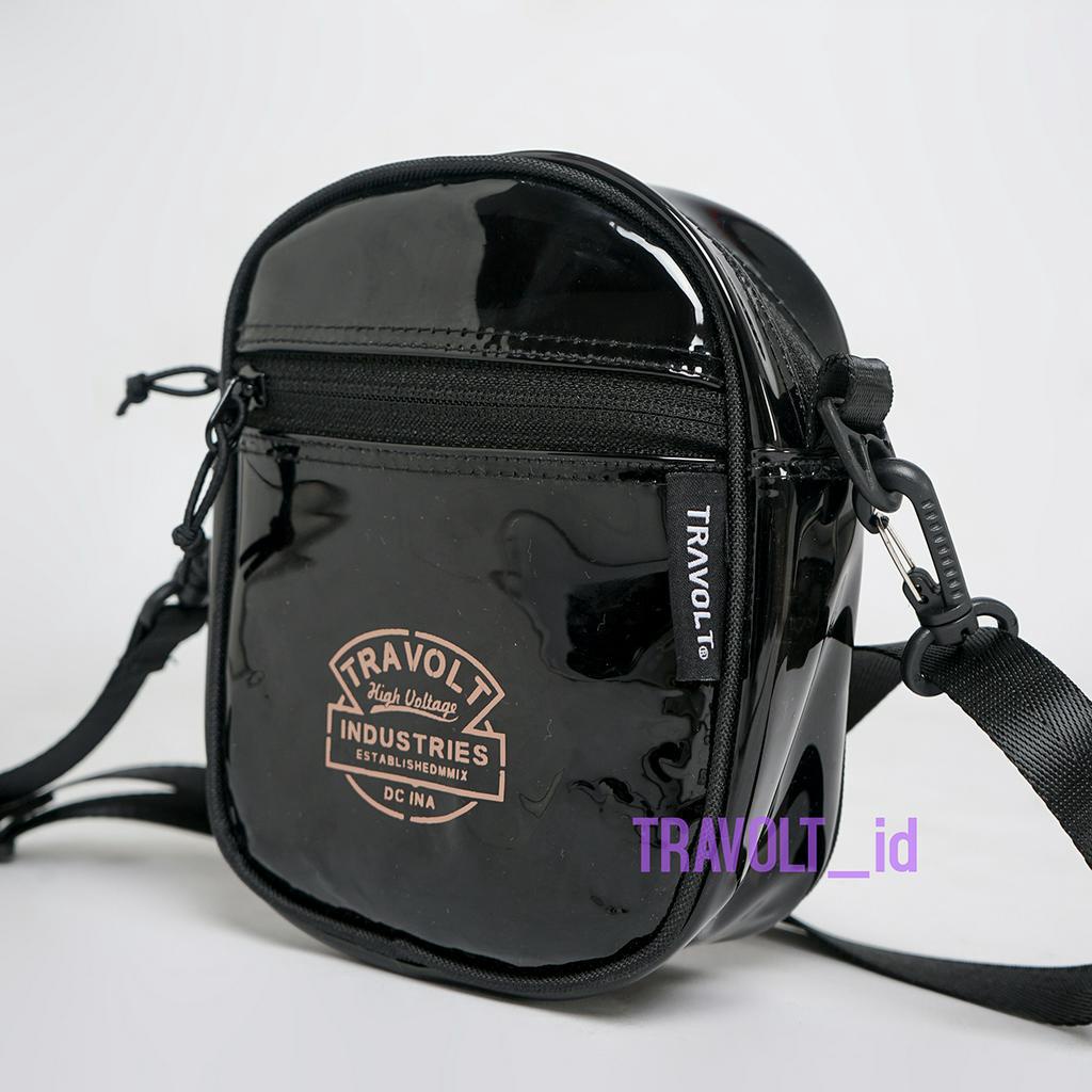 Mini Sling Bag - Travolt - Tas Transparan - Tas Selempang - Shadow - Hitam - Black