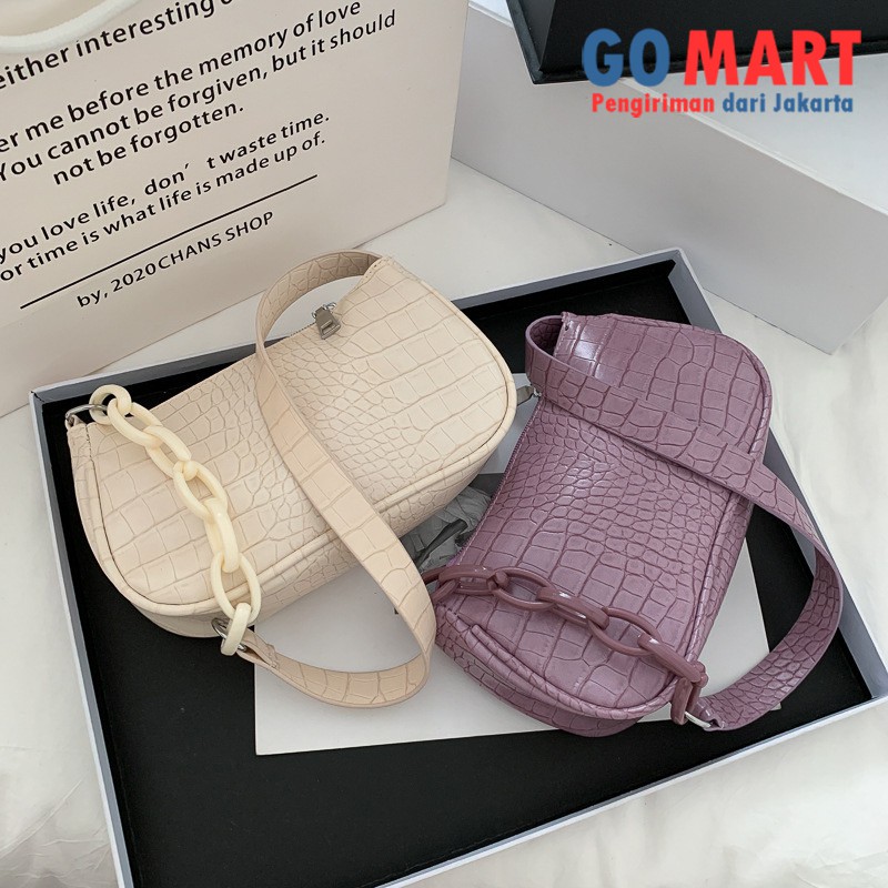 Shoulder Bag Mini Croco Fashion Wanita Tas Selempang Wanita Korea Import Tas Pesta Bahu Slempang Sling Bag Slingbag Shoulder Bag Wanita - Tas Batam Import - Tas Croco - SL45