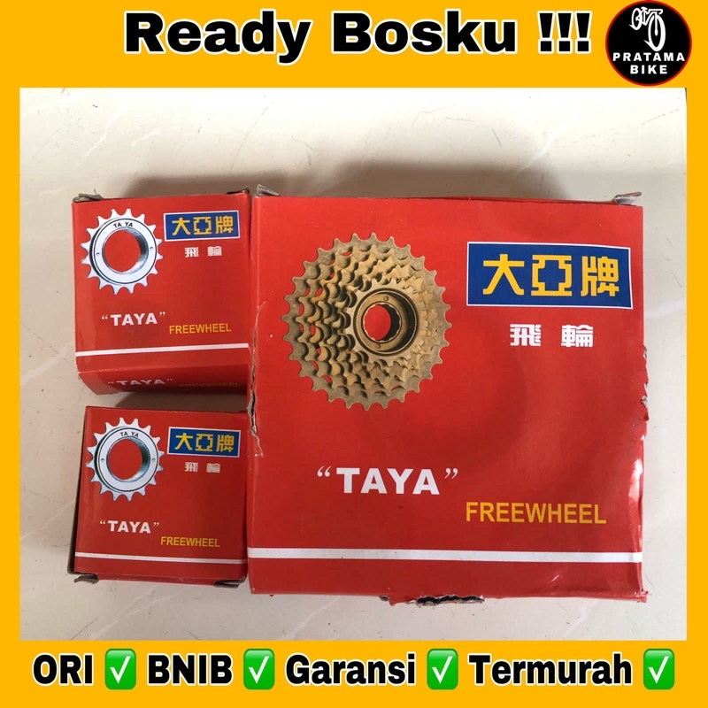 Frewheel Krewel Kriwil Ger Belakang BMX Sprocket Sproket Sepeda 12t dan 14t Drat Ulir Merk Taya Term