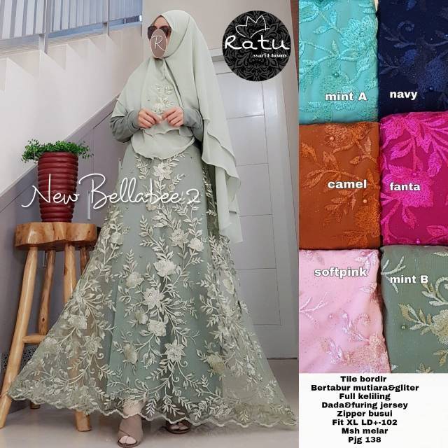 GAMIS SET HIJAB NEW BELABEE 2 RATU HIJAB SOLO KEBAYA DRESS