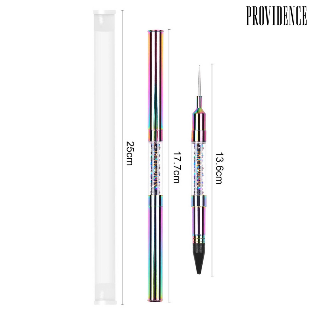 Providence Double Head Nail Dotting Pen Colorful Electroplating Acrylic Nail Art Rhinestone Picker Wax Pencil for Female