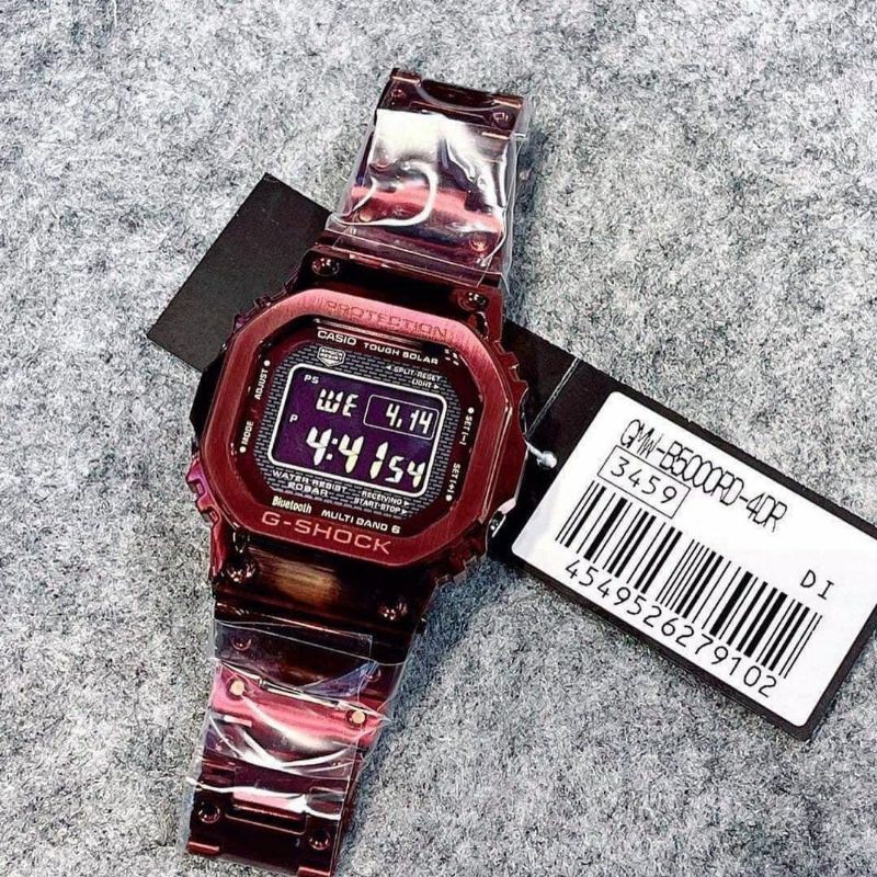 Jam Tangan Pria G Shock Type Gmw B5000 Red Stainless Original Bm Free Box