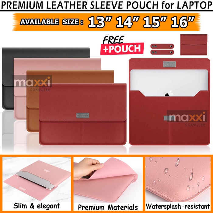 Sleeve Pouch Sarung Tas Bag Case Casing Cover Laptop Macbook 13 13.3 14 14.6 15 15.4 16 Inch Air Pro