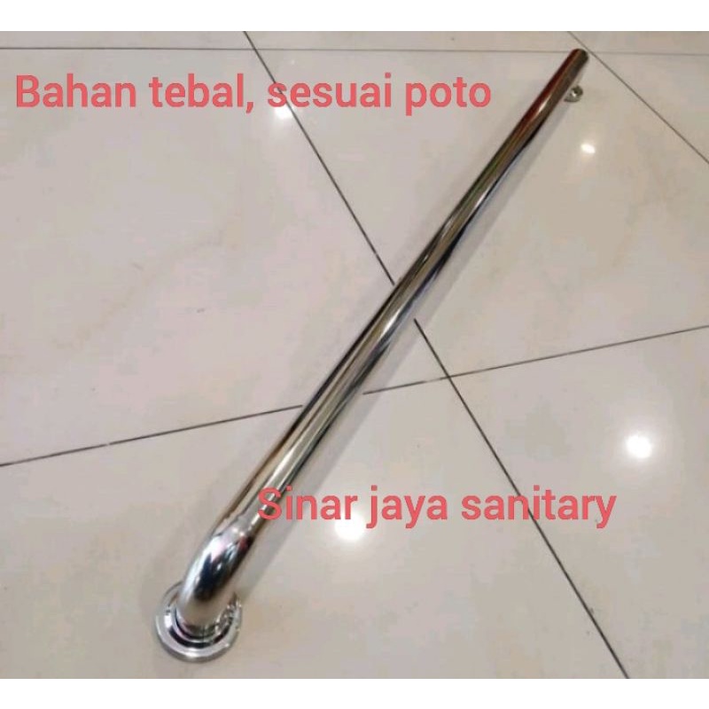 Pegangan kamar mandi 1 meter stainless stell  / Grib bar 100cm / Pegangan bathtub stainless 1meter