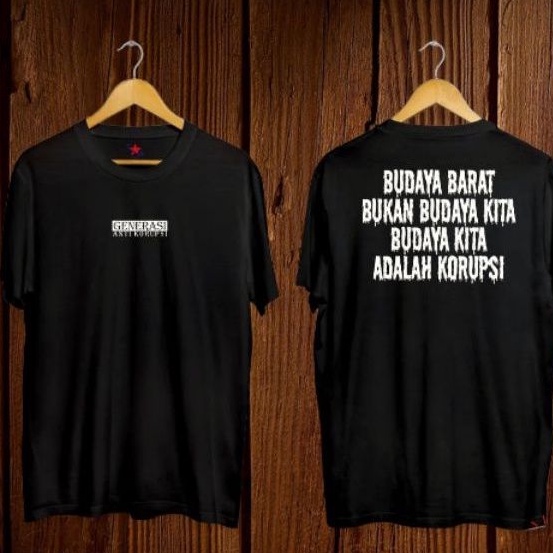 Kaos baju Anti korupsi kaos distro anti korupsi/ligar24
