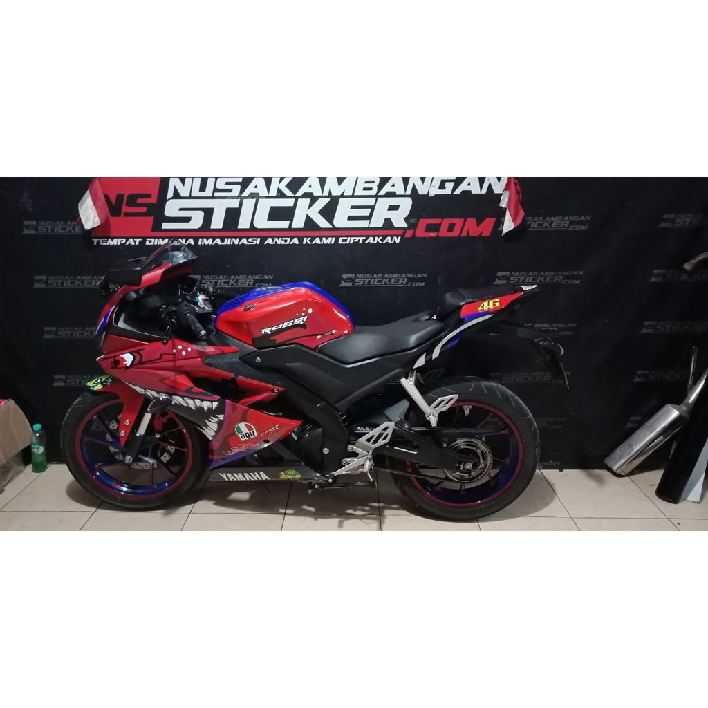 Decal Stiker R15 V3 Shark Merah