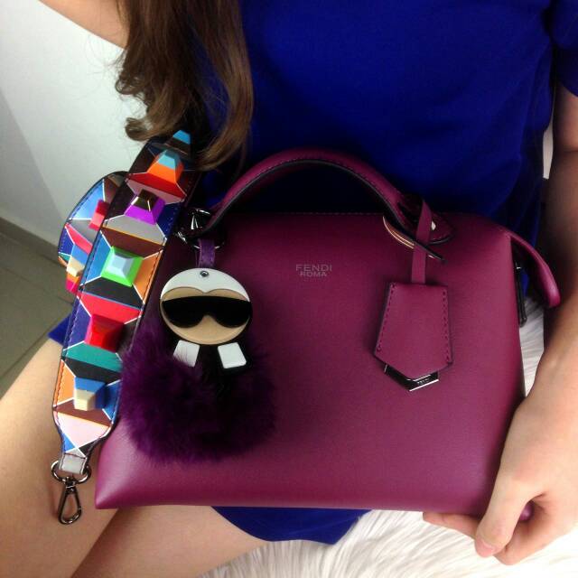 72121 FENDI By The Way Boston Bag SS18 with PYRAMID YOU & KARLITO Mirror Charms