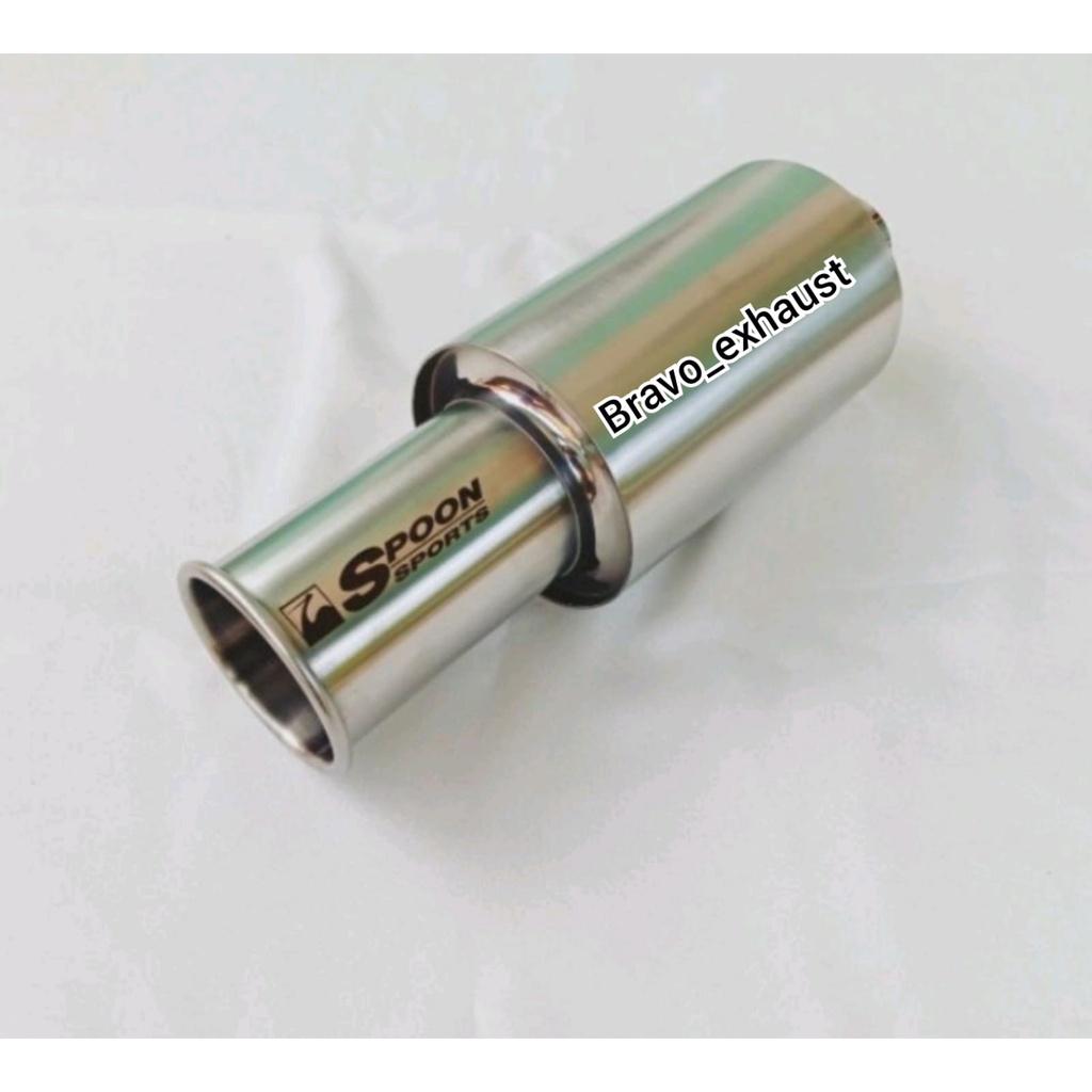 Knalpot Mobil Spoon Sport Stainless Suara Bass Kering Agya Jazz Sedan Kijang