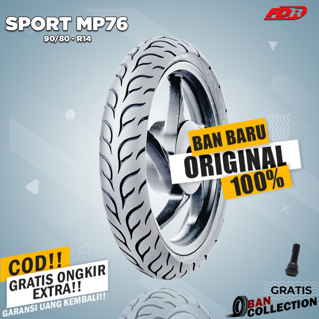 Ban Motor Matic RACE COMPOUND // FDR SPORT MP76 90/80 Ring 14 Tubeless ban motor matic tubles ring 1