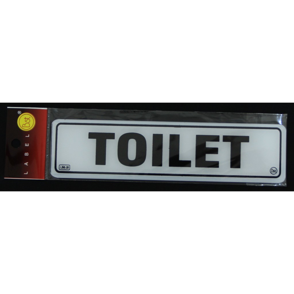 Label Akrilik Tulisan Toilet