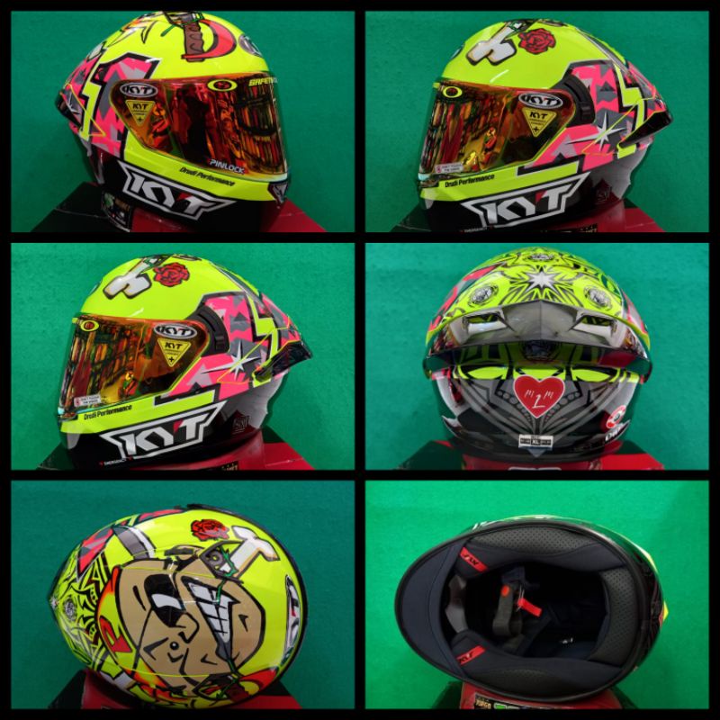 KYT HELM NFR Espargaro Misano Replica 2018+Visor Iridium Red+SPOILER Pakte Ganteng Termurah ( ongkir