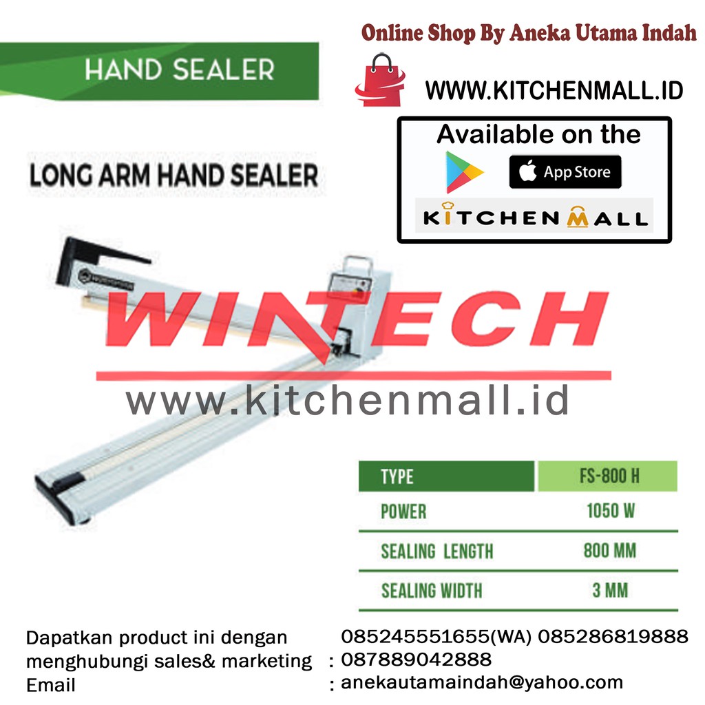 WIRATECH FS-800H HAND SEALER ATAU MESIN PENYEGEL PLASTIK
