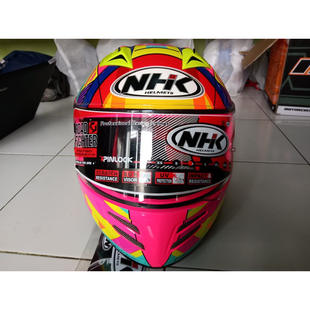 HELM NHK TERMINATOR PIGMEN WARNA PINK FLUO