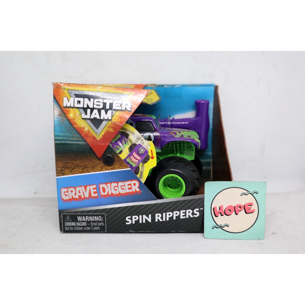 Monster Jam Spin Rippers Grave Digger Purple Skala 43 Original Spin Master