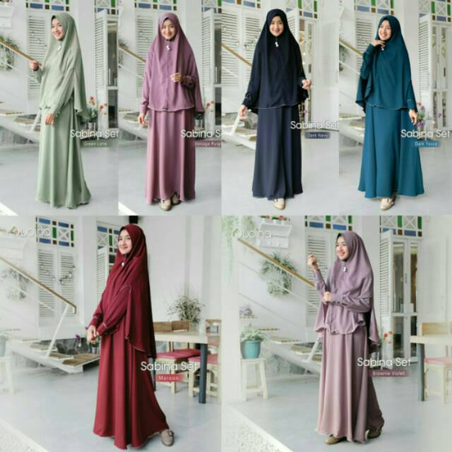 SABINA Gamis set bahan Wolly Crepe Premium by AUDINA