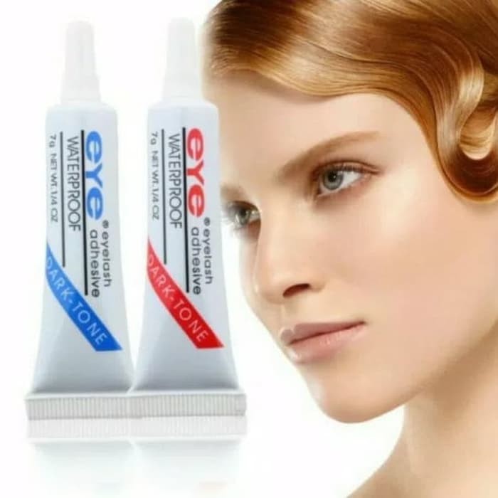 (BIRU) Lem Bulu Mata Palsu EYE Waterproof tahan lama warna PUTIH- 1 Pcs