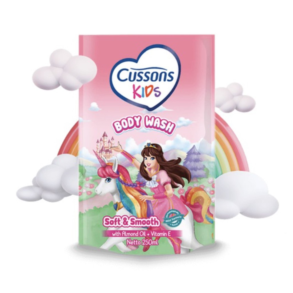 250ml CUSSONS KIDS BODY WASH - Sabun Mandi Cair Anak 250 ml naura princess hot wheels refil refill