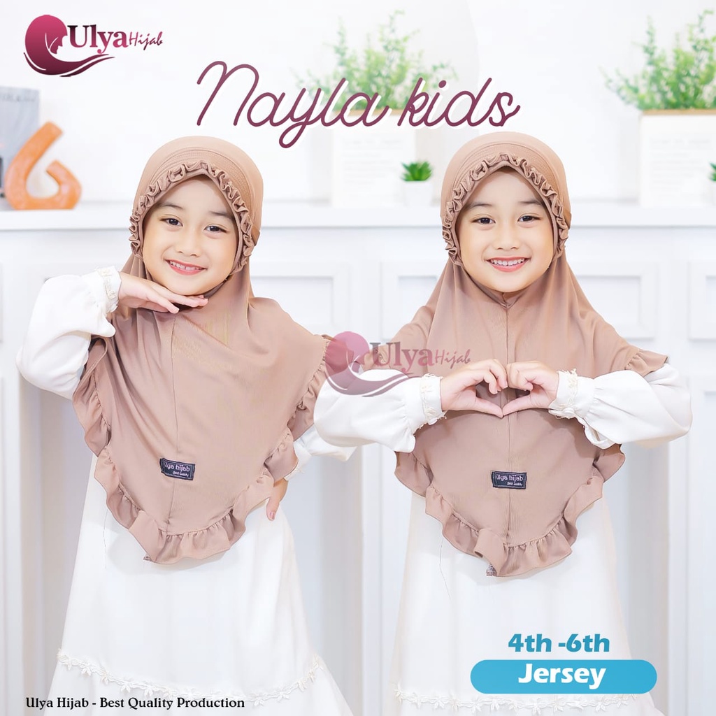 Daily Hijab Instan Anak Termurah Nayla Kids Matt Jersey Original Produk by Ulya Hijab
