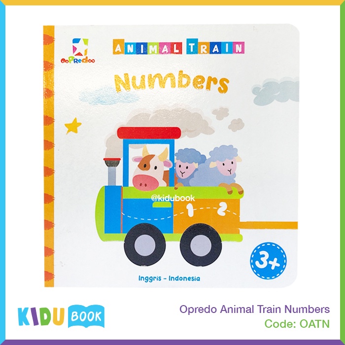 Buku Bayi dan Anak Belajar Mengenal Angka Opredo Animal Train Numbers Kidu Baby