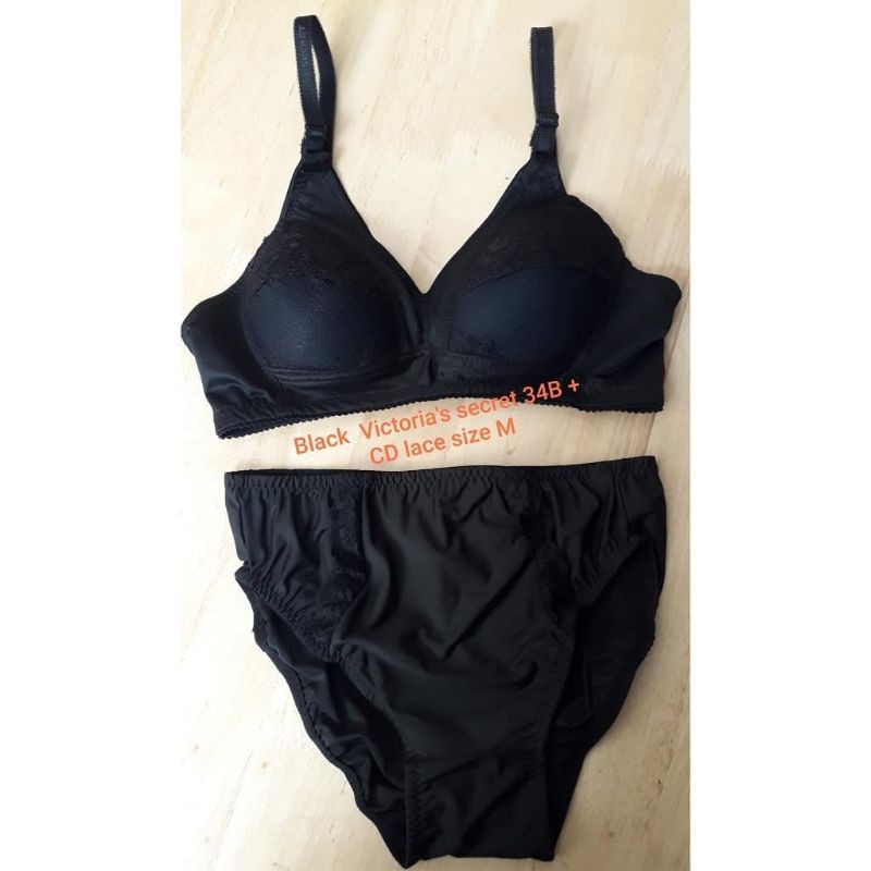 Bra Pabrikan Triumph Couple Black Victoria's Secret Size 34B CD lace size M Limited Stock