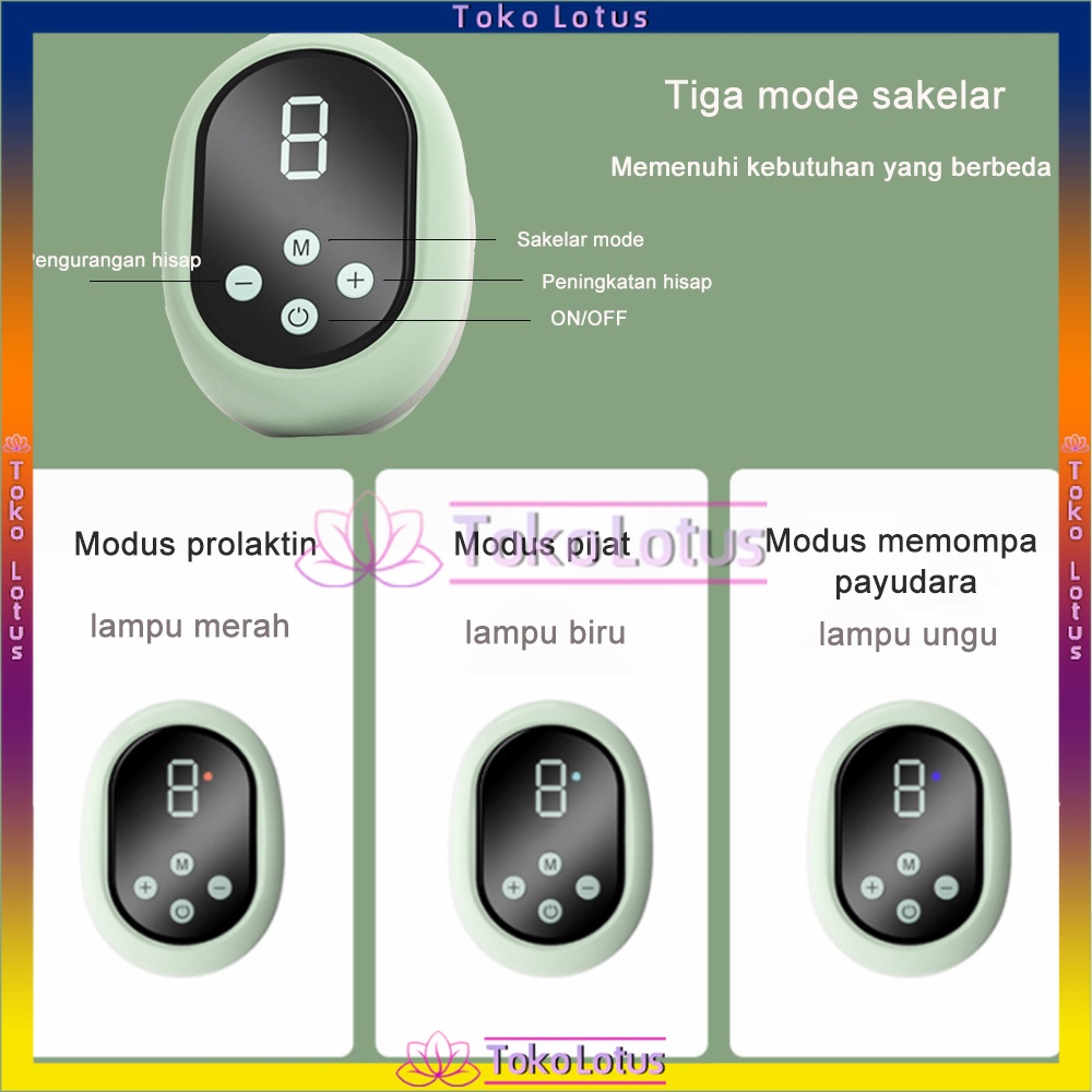 Rechargeable Tanpa Kabel BREAST PUMP ELECTRIC Otomatis Manual Single Electric Breast Pump / Pompa ASI Elektrik Portable / POMPA ASI ELEKTRIK Botol Susu Bayi