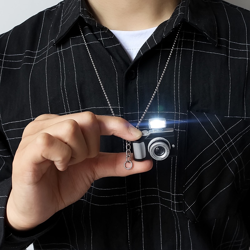 Glowing Camera Necklace Accessories Hip Hop Retro Pendant Trend