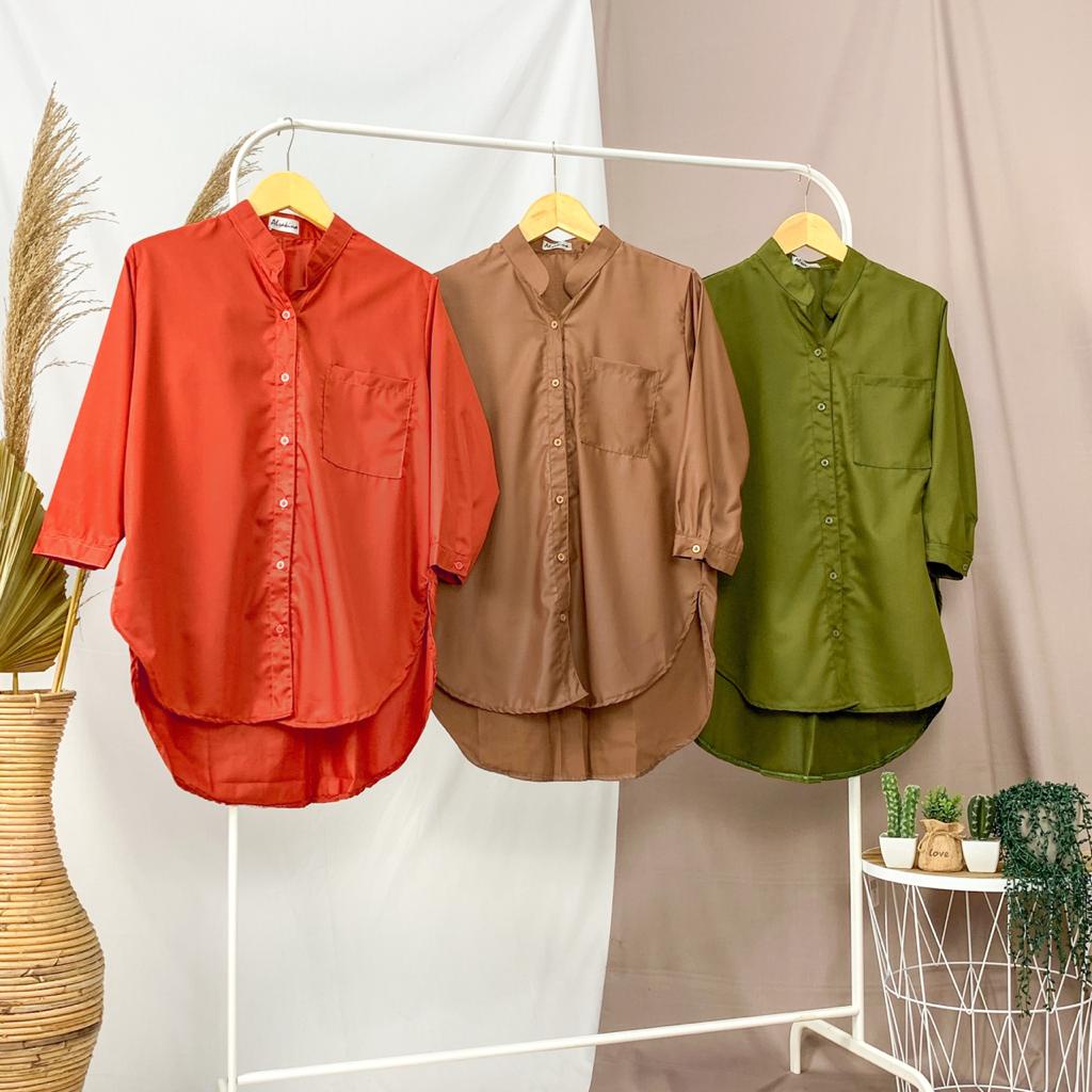 Kemeja Tunik Polos / Kemeja Wanita / Kemeja Polos / Kemeja Kerja / Bahan Toyobo-2