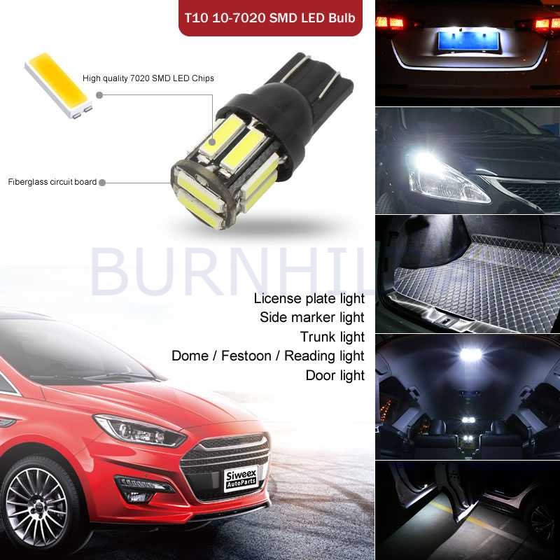 Lampu Mobil Headlight LED T10 W5W SMD 7020 2PCS mobil motor burnhilda