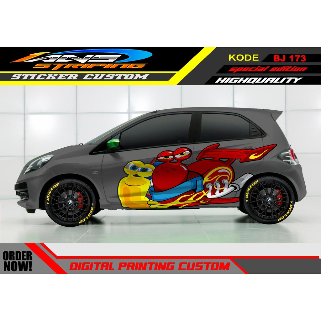 STICKER DECAL HONDA BRIO / STICKER HONDA JAZZ / STICKER DECAL MOBIL JAZZ / DECAL STICKER MOBIL HONDA