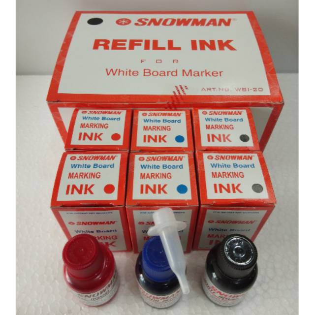 

TINTA SPIDOL WHITEBOARD SNWOMAN / SNOWMAN WHITE BOARD MARKING INK / REFFIL SPIDOL