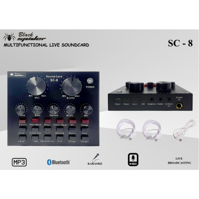 Soundcard SC8 Soundcard blackspider SC 8 original